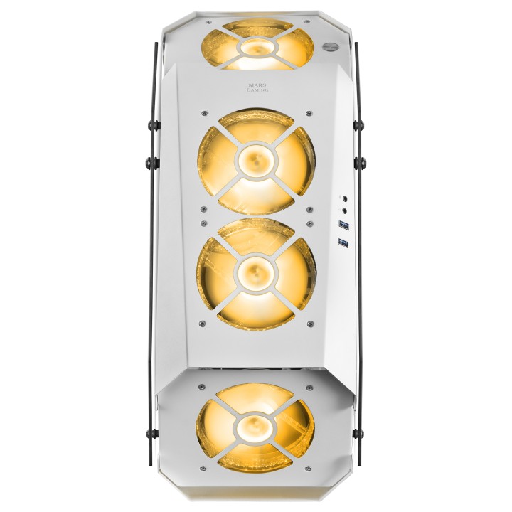 Caja Mars Gaming Premium ARGB ATX mATX Blanca (MC51W)