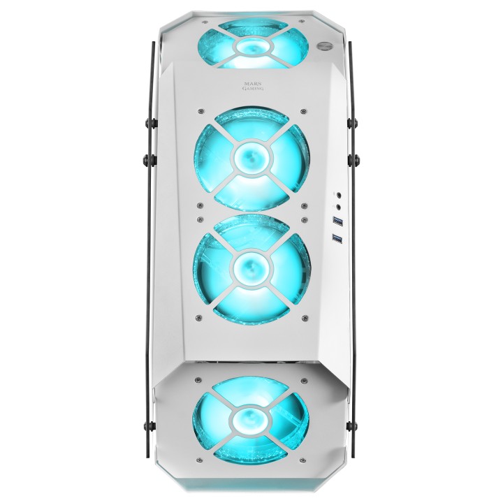 Caja Mars Gaming Premium ARGB ATX mATX Blanca (MC51W)