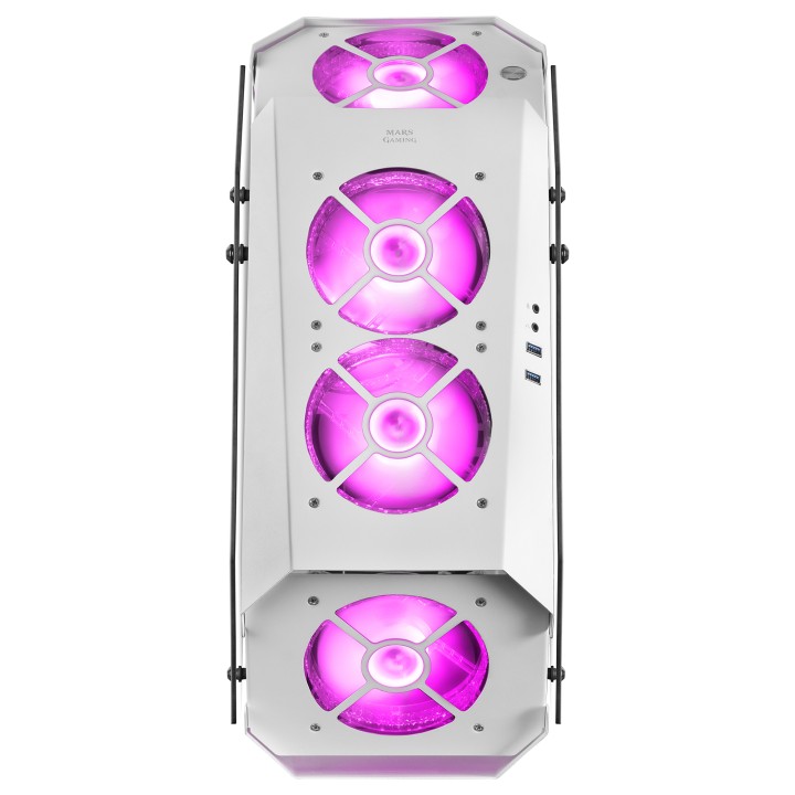 Caja Mars Gaming Premium ARGB ATX mATX Blanca (MC51W)