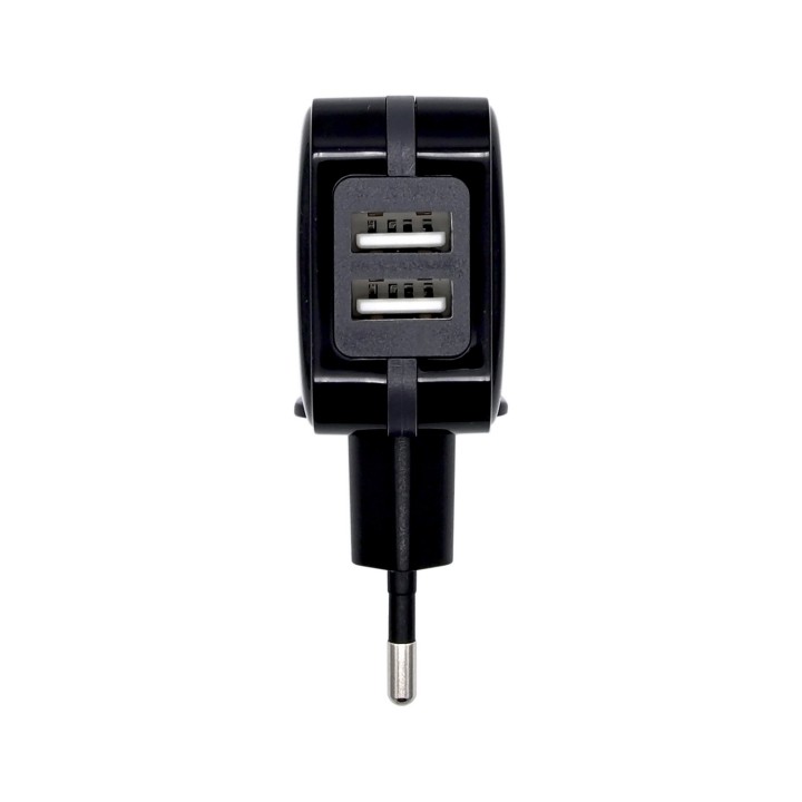 Cargador de Pared AISENS 17W 2xUSB-A Negro (A110-0440)