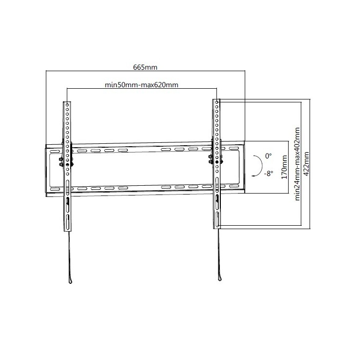 Soporte Pared EQUIP 37"-70" Inclinable 35kg (EQ650334)