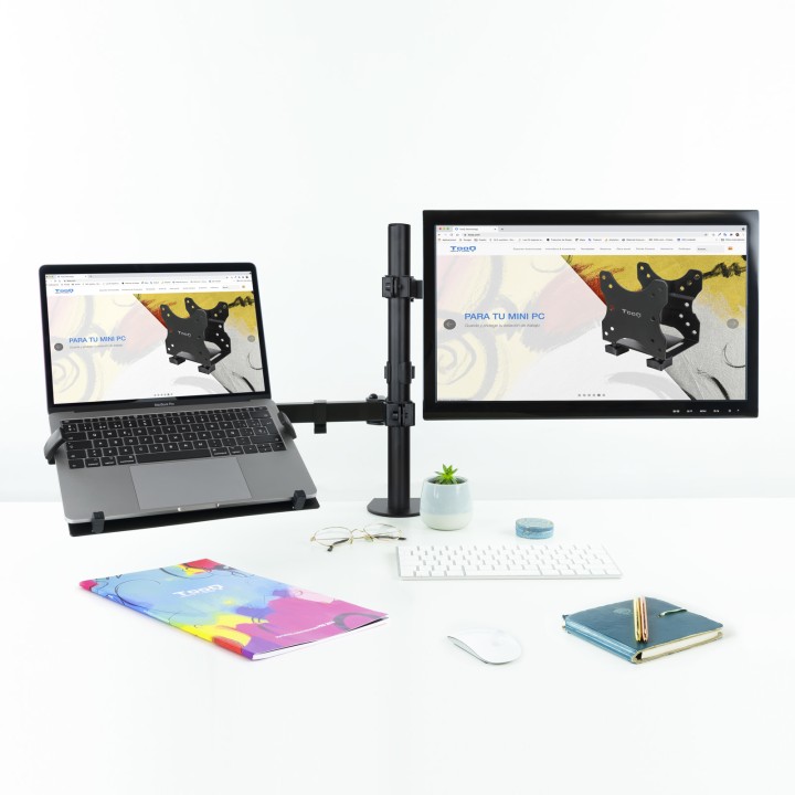 Soporte de Mesa TooQ 13"-32" Gira/Inclina (DB1200TN-B)
