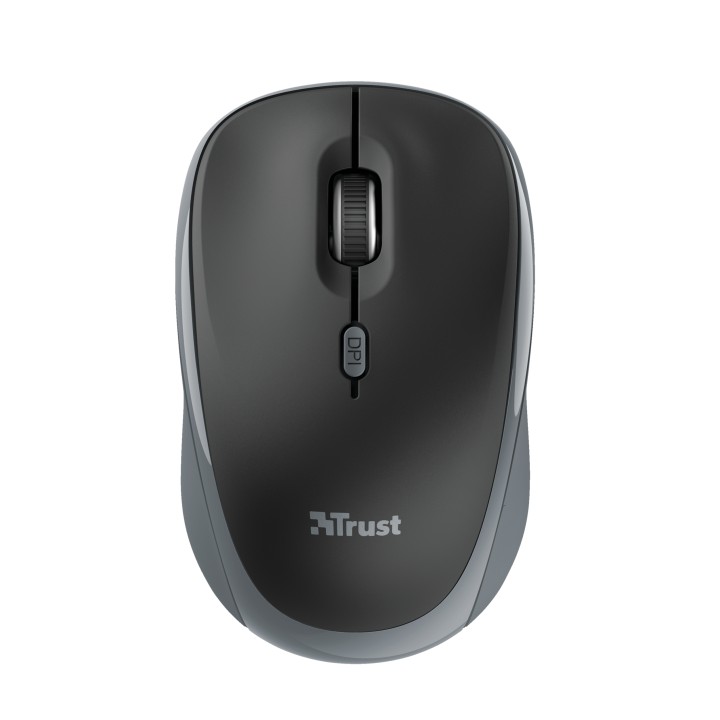 Ratón Trust Yvi Óptico RF 1600dpi Negro/Gris (24077)