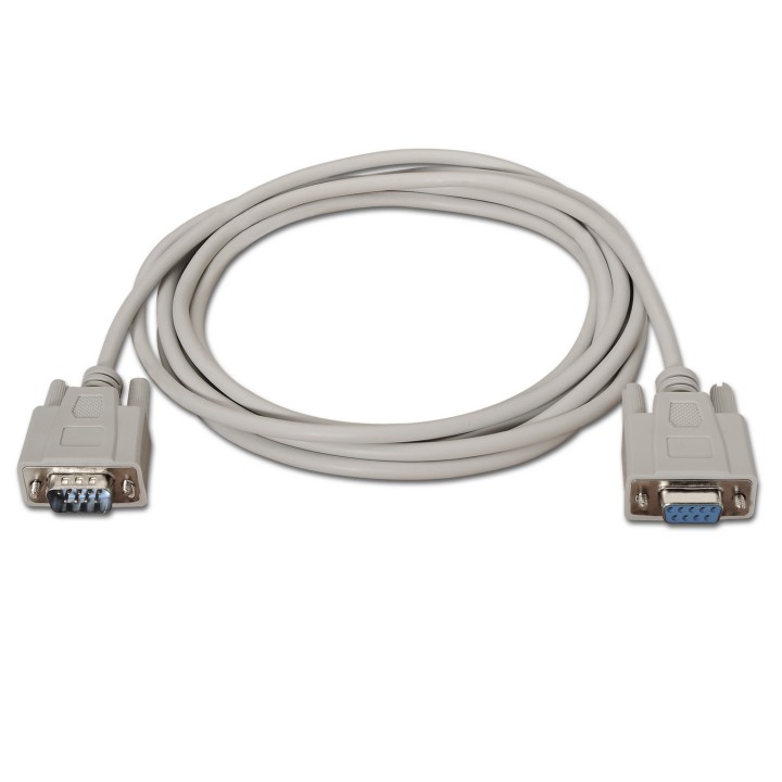 Cable AISENS RS232 DB9/M a DB9/H 1.8m Beige (A112-0065)