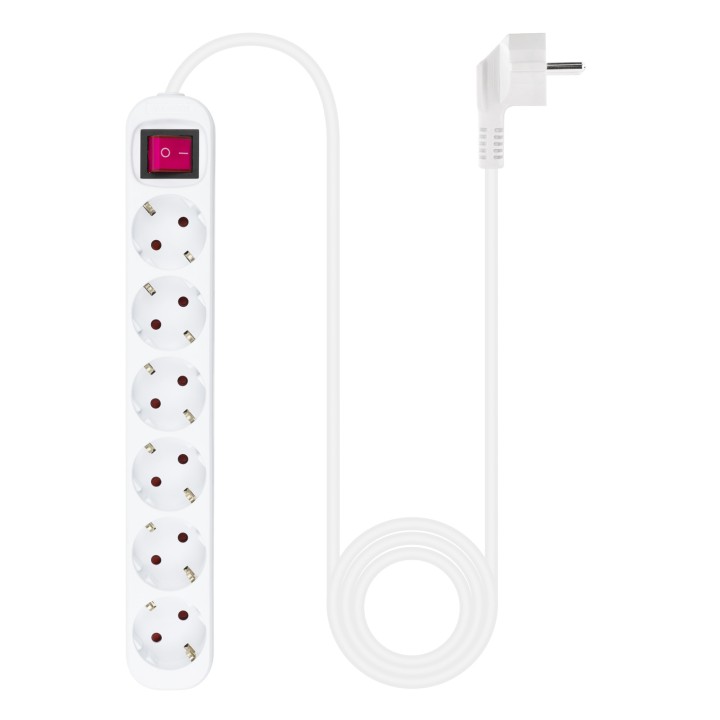 Regleta Nanocable 6xSchuko Interruptor (10.37.0006)