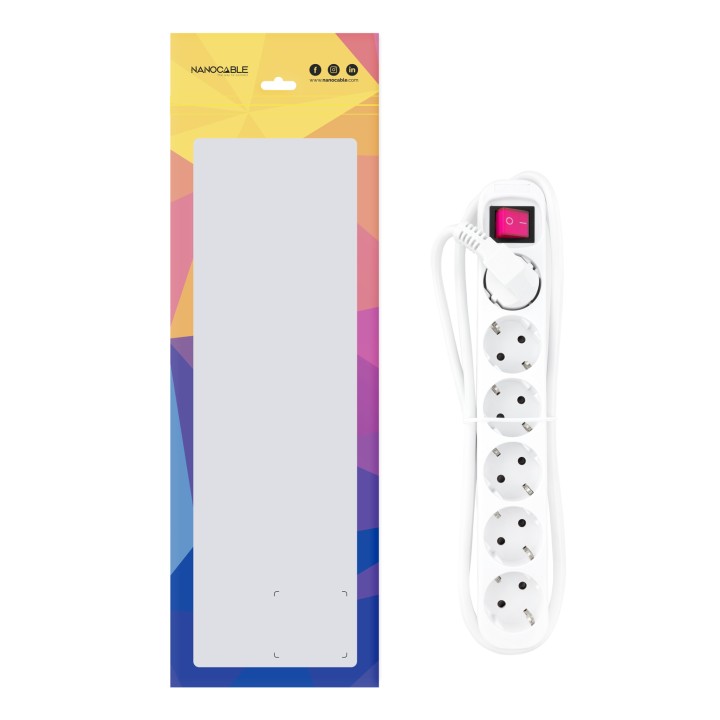 Regleta Nanocable 6xSchuko Interruptor (10.37.0006)