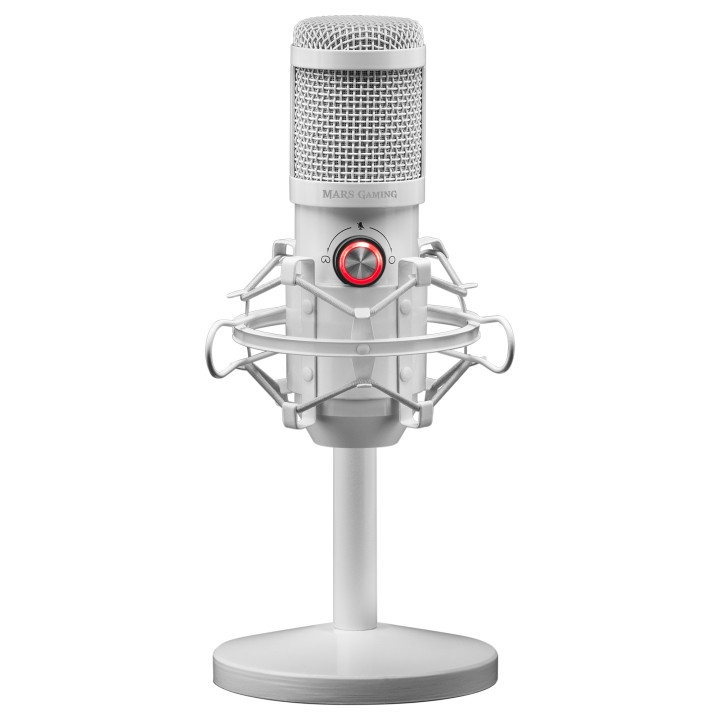 Micrófono Profesional Mars Gaming USB Blanco (MMICXW)