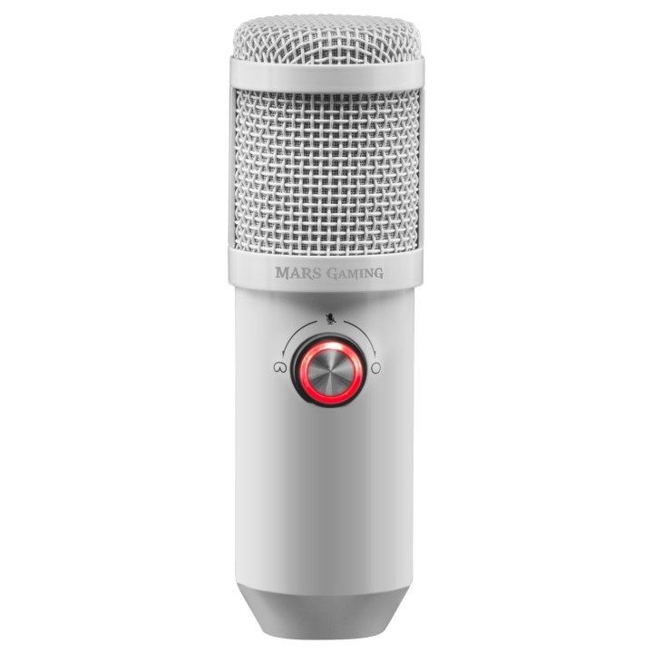 Micrófono Profesional Mars Gaming USB Blanco (MMICXW)