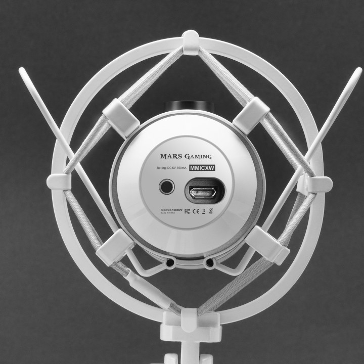 Micrófono Profesional Mars Gaming USB Blanco (MMICXW)