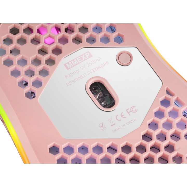 Ratón Mars Gaming Óptico RGB USB 32000dpi Rosa (MMEXP)