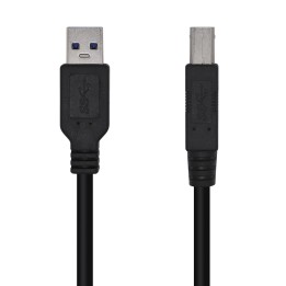 Cable AISENS USB-A/M a USB-B/M 3m Negro (A105-0445)