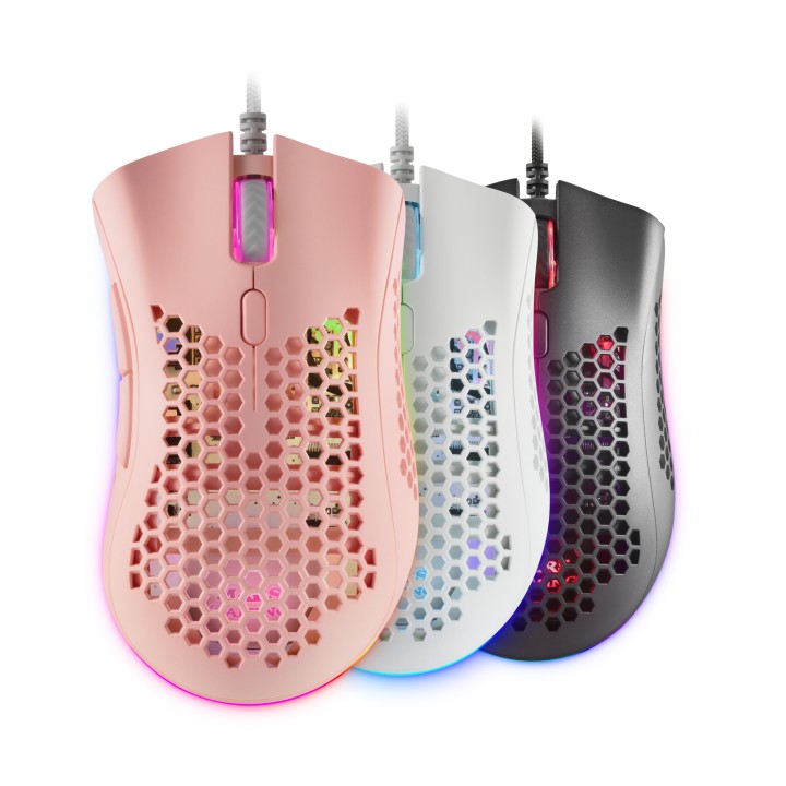 Ratón Mars Gaming Óptico RGB USB 32000dpi Rosa (MMEXP)