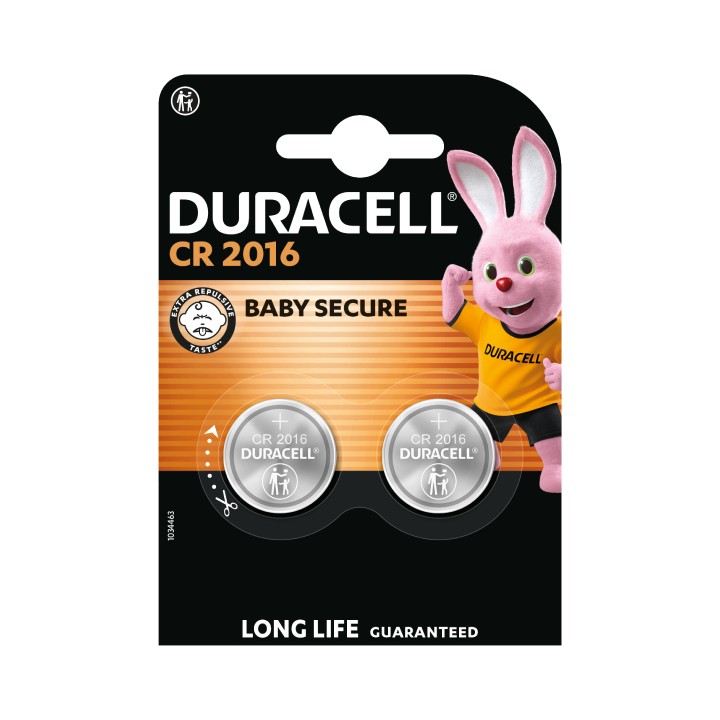 Pack 2 Pilas de Botón Duracell Litio 3V (DL2016B2)