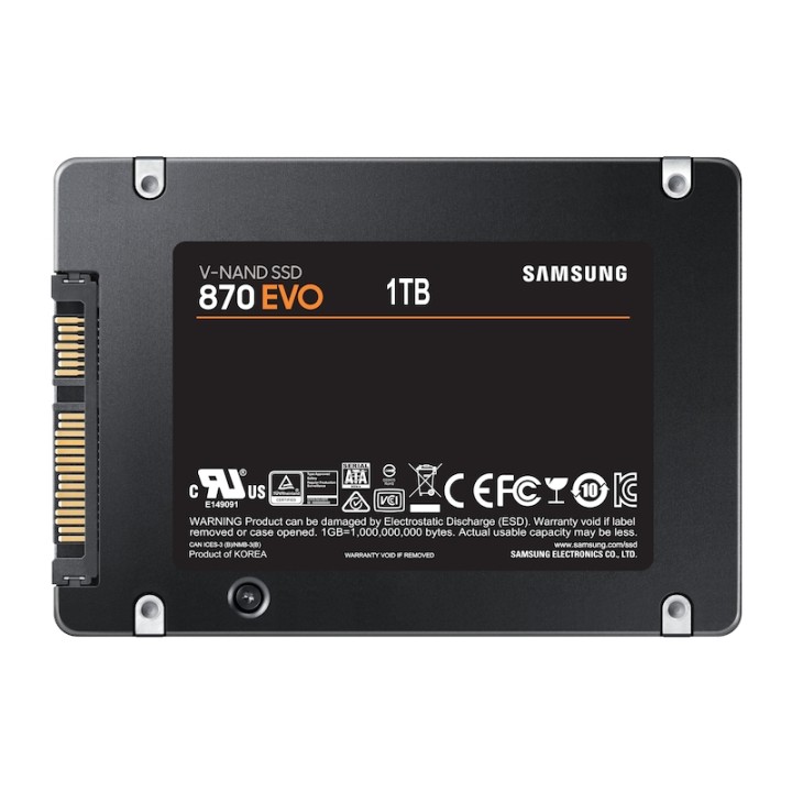 SSD Samsung 870 Evo 2.5" 1Tb SATA3 (MZ-77E1T0B/EU)