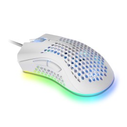 Ratón Mars Gaming Óptico RGB USB 32000dpi Blanco(MMEXW)