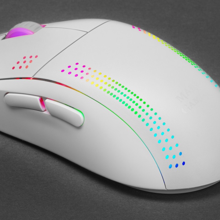 Ratón Mars Gaming RGB USB-A 32000dpi Blanco (MMPROW)