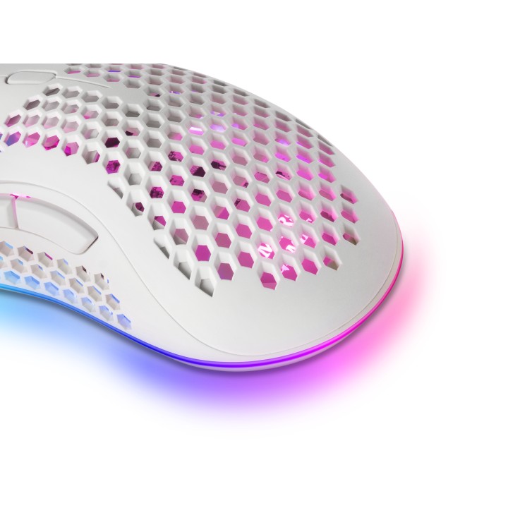 Ratón Mars Gaming Óptico RGB USB 32000dpi Blanco(MMEXW)