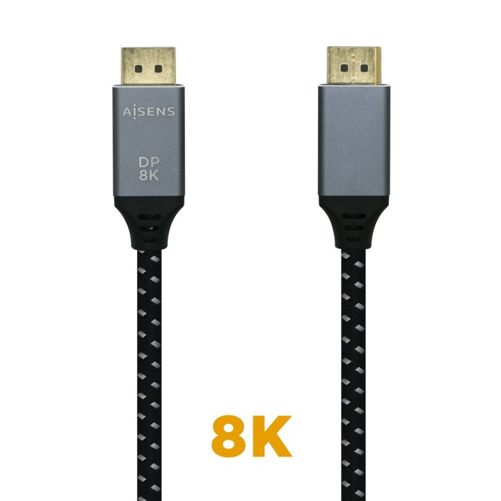 Cable AISENS DP/M a DP/M 3m Gris/Negro (A149-0438)
