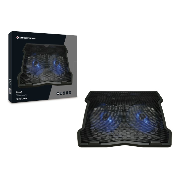 Base Refrigeración CONCEPTRONIC 15.6" Negra (THANA06B)