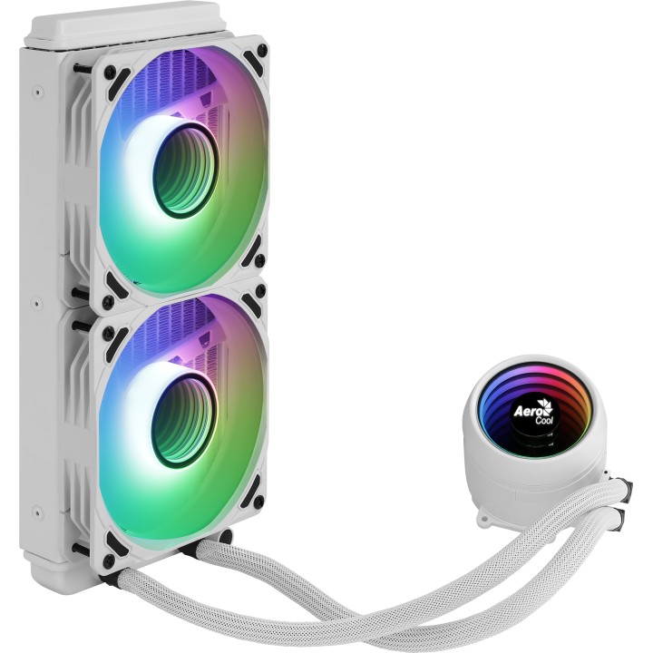 Refrig. Líq. AEROCOOL 2x120mm ARGB Blanca (MIRAGEL240W)