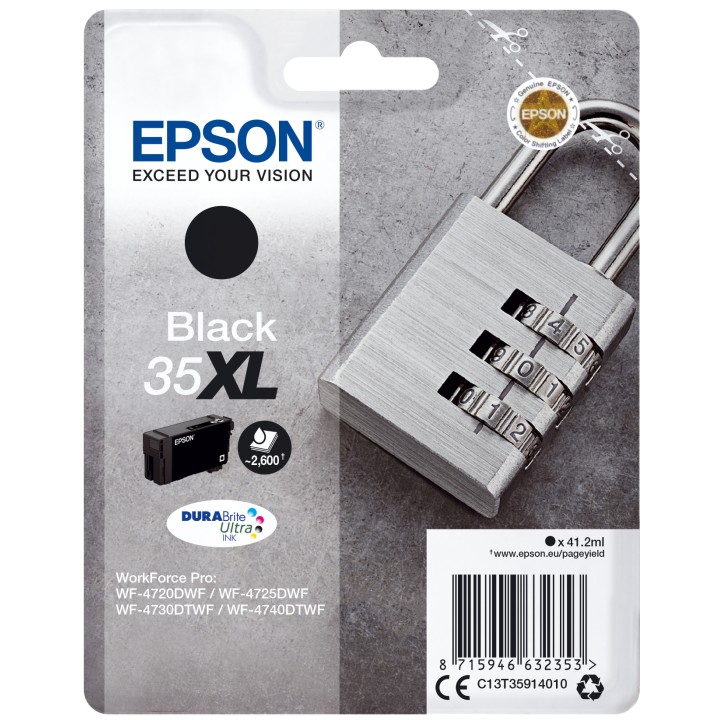 Tinta Epson 35XL Negro 41.2ml 2600 pág (C13T35914010)