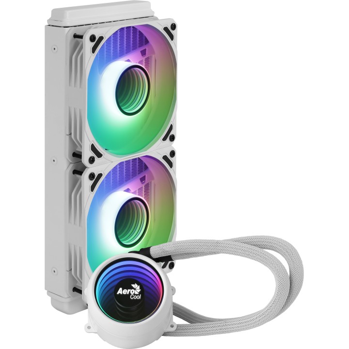 Refrig. Líq. AEROCOOL 2x120mm ARGB Blanca (MIRAGEL240W)