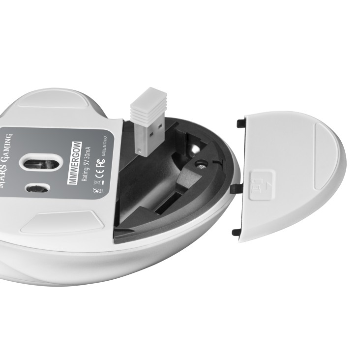 Ratón Mars Gaming Wireless 3200dpi Blanco (MMWERGOW)