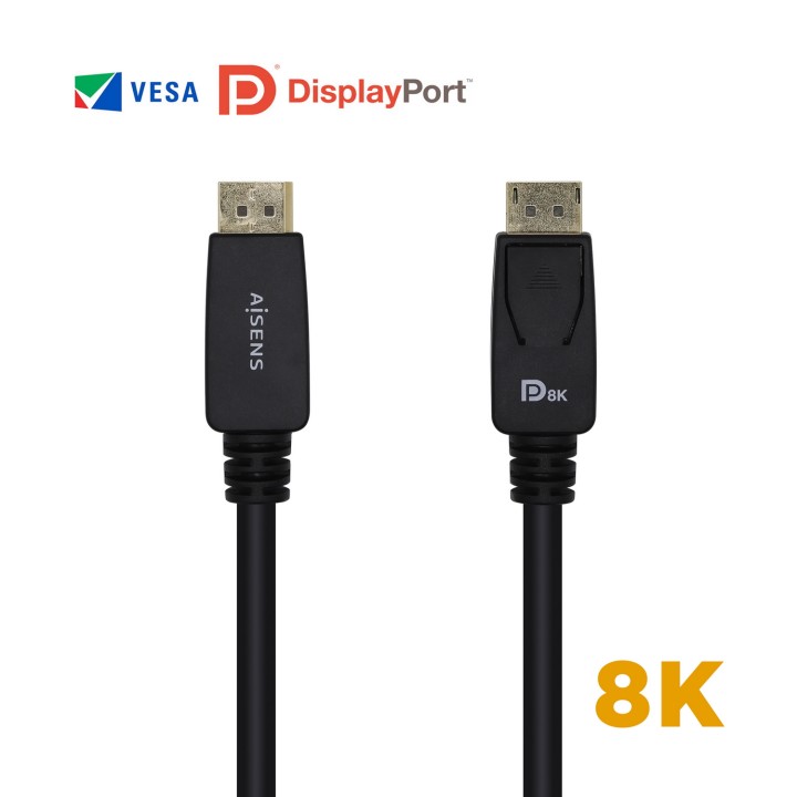 Cable AISENS DP/M a DP/M 3m Negro (A149-0433)