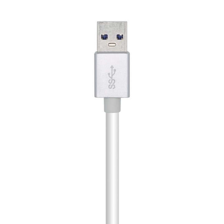 Adaptador AISENS USB 3.0 a RJ45 15cm Plata (A106-0504)