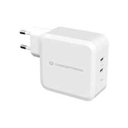 Cargador Pared CONCEPTRONIC 100W 2USB Blanco(ALTHEA08W)