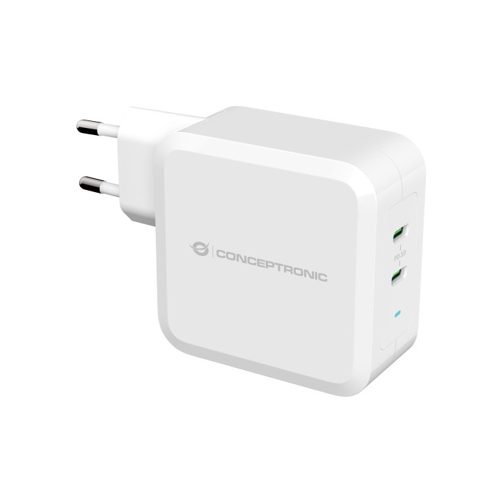 Cargador Pared CONCEPTRONIC 100W 2USB Blanco(ALTHEA08W)