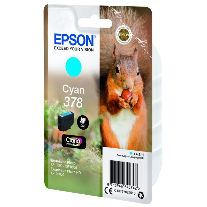 Tinta Epson 378 Cian Claria Photo (C13T37824010)