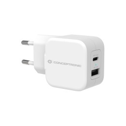 Cargador Pared CONCEPTRONIC 20W 2USB Blanco (ALTHEA09W)