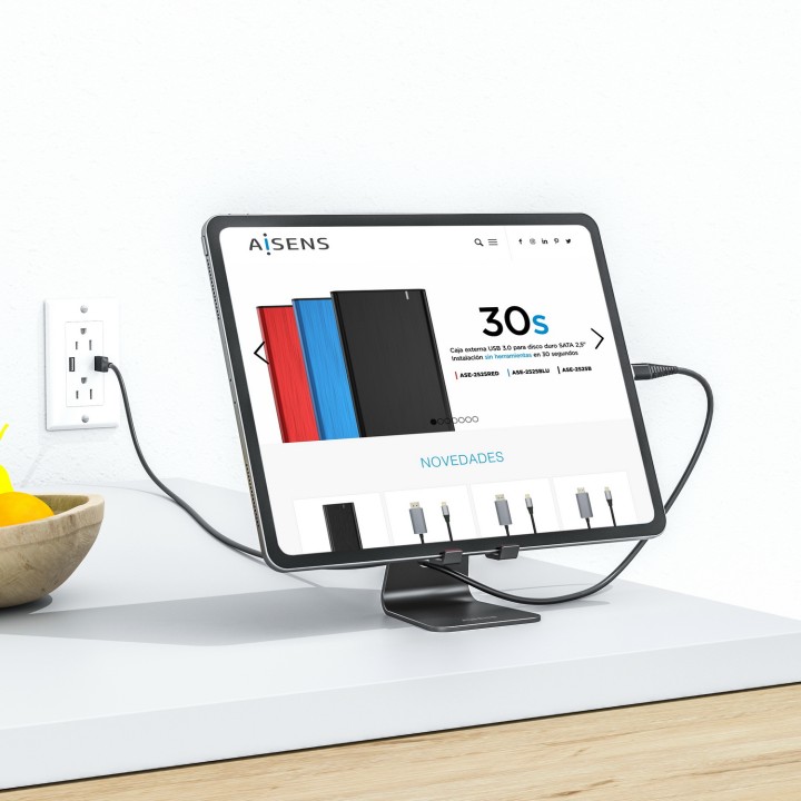 Soporte AISENS Smartphone/Tablet 1 Pivote (MS1PM-084)