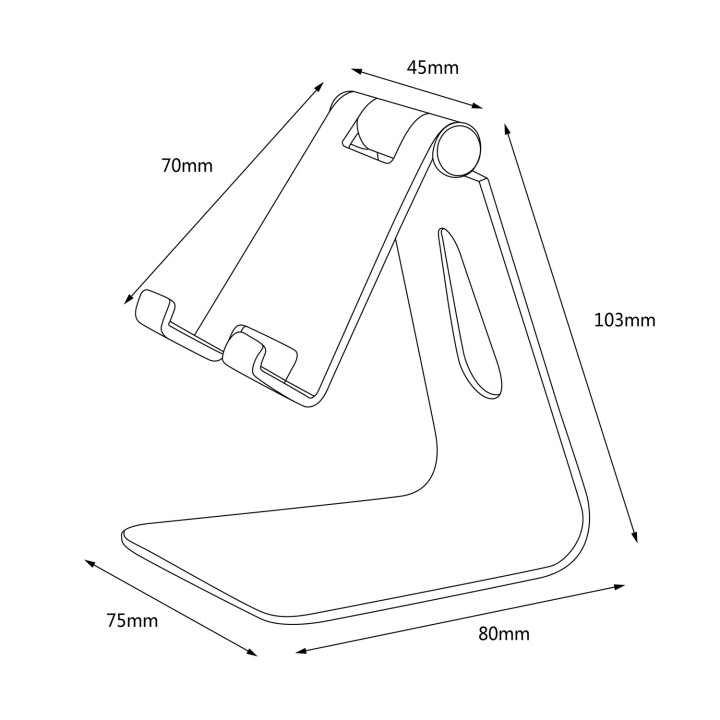 Soporte AISENS Smartphone/Tablet 1 Pivote (MS1PM-084)