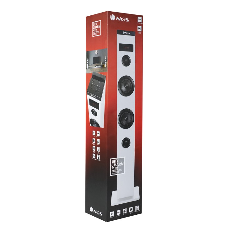 Torre de Sonido NGS 50W Bluetooth USB (SKYCHARMWHITE)