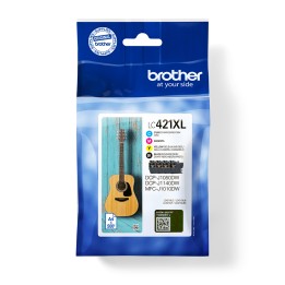 Tinta BROTHER XL Pack Negro/Tricolor (LC421XLVAL)