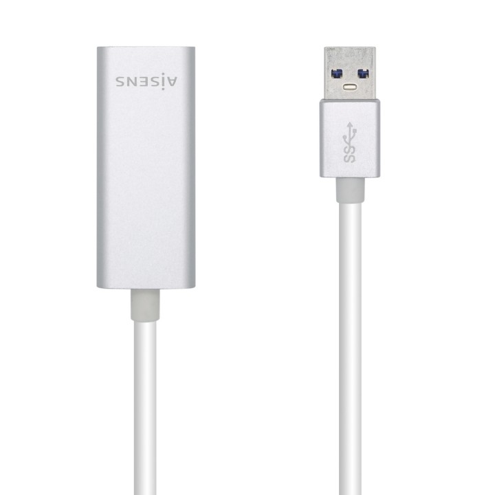 Adaptador AISENS USB 3.0 a RJ45 15cm Plata (A106-0504)