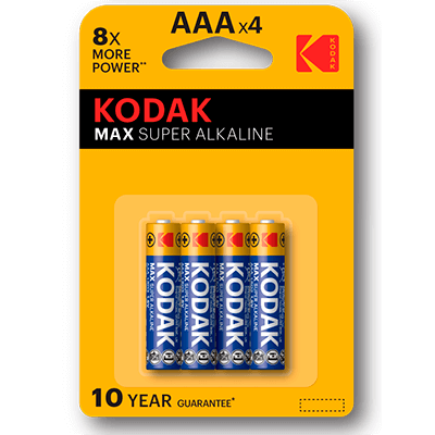 Kodak Max Pila AAA K3A Pack 4 uds Alcalina