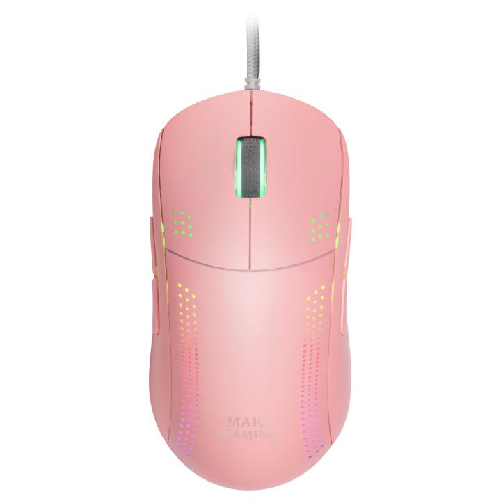 Ratón Mars Gaming Óptico RGB USB 32000dpi Rosa (MMPROP)