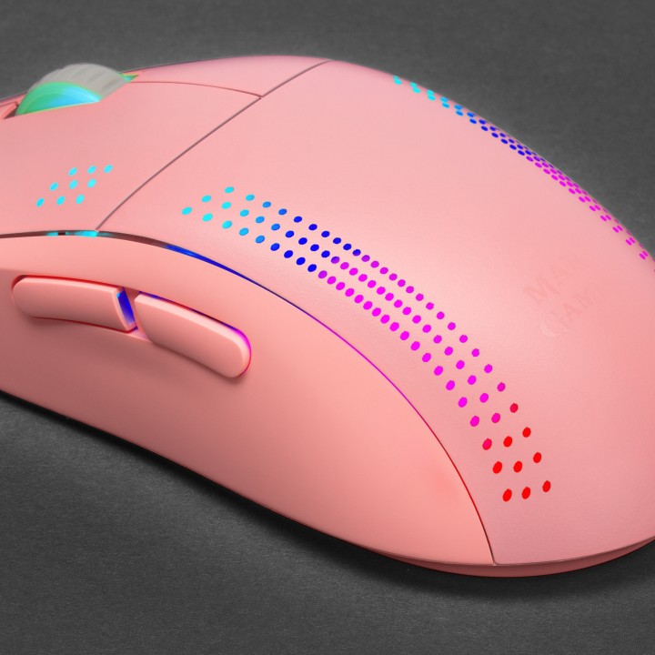 Ratón Mars Gaming Óptico RGB USB 32000dpi Rosa (MMPROP)