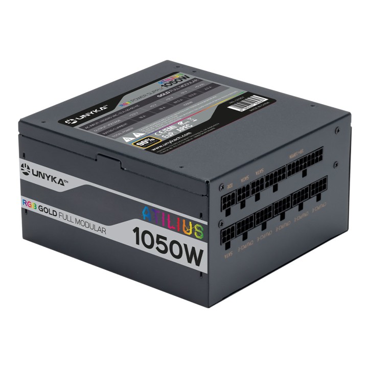 Fuente UNYKA Atilius ATX 1050W RGB 80+ Gold (UK521207)