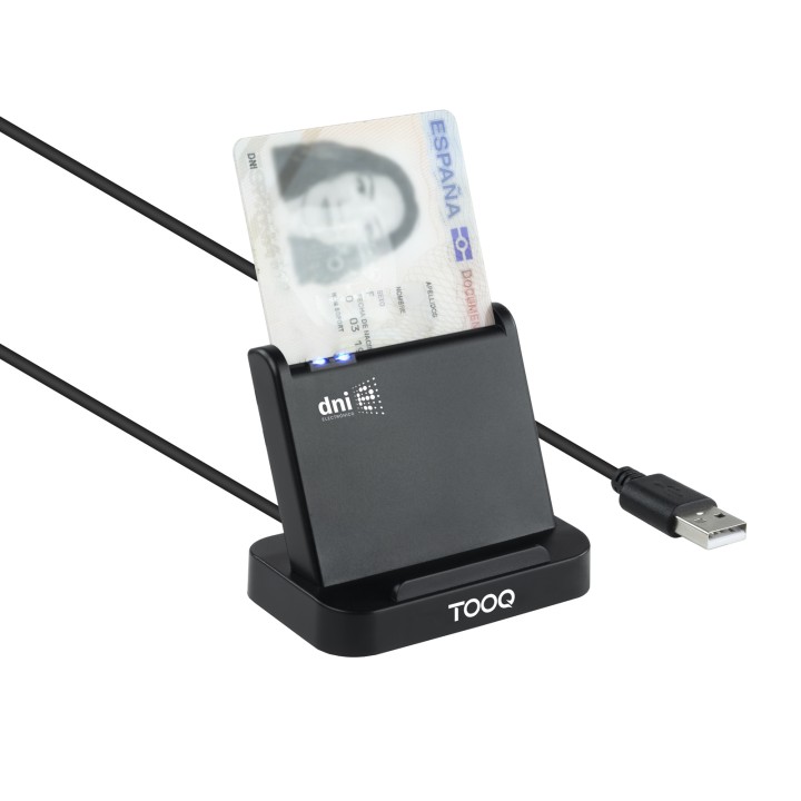 Lector Tarjetas TooQ DNIe USB 2.0 Negro (TQR-220B)