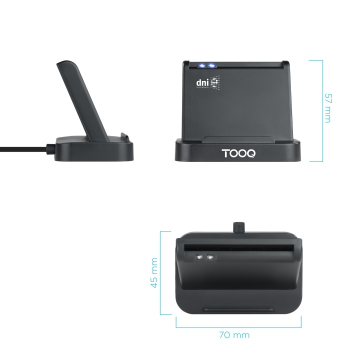 Lector Tarjetas TooQ DNIe USB 2.0 Negro (TQR-220B)