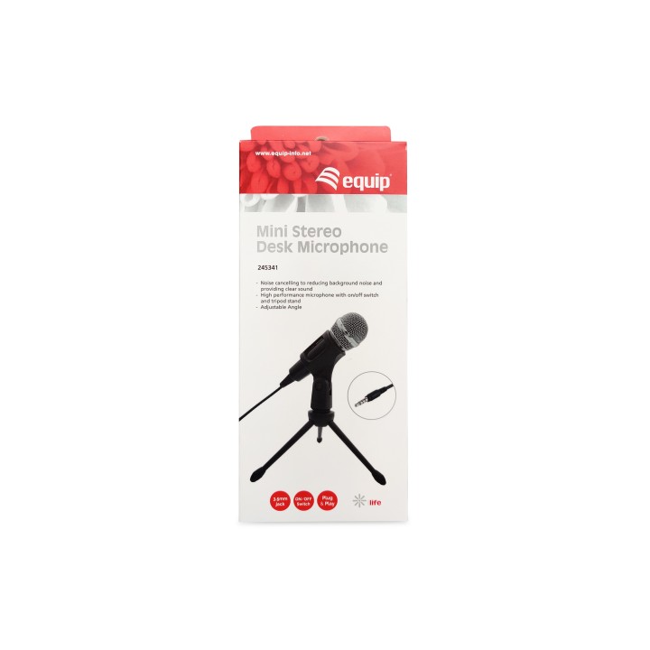 Micrófono Sobremesa EQUIP Life 3.5mm Negro (EQ245341)