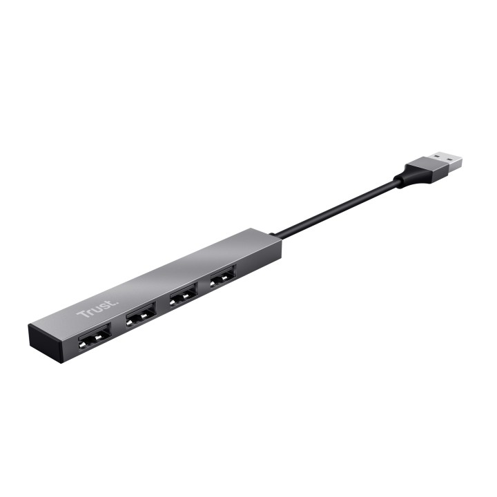 Hub Trust Halyx USB 2.0 a 4xUSB 2.0 Aluminio (23786)