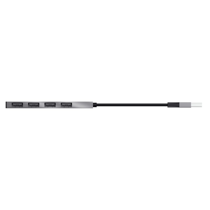 Hub Trust Halyx USB 2.0 a 4xUSB 2.0 Aluminio (23786)
