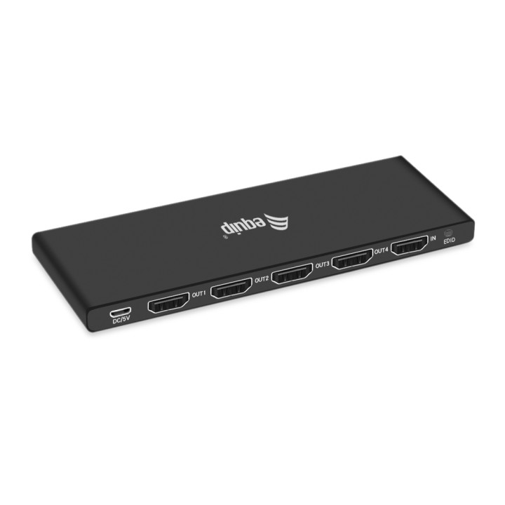 Splitter EQUIP 4K 1xHDMi In 4xHDMI Out Negro (EQ332717)