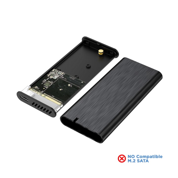 Caja AISENS SSD M.2 NVMe USB 3.1 Negra (ASM2-008B)