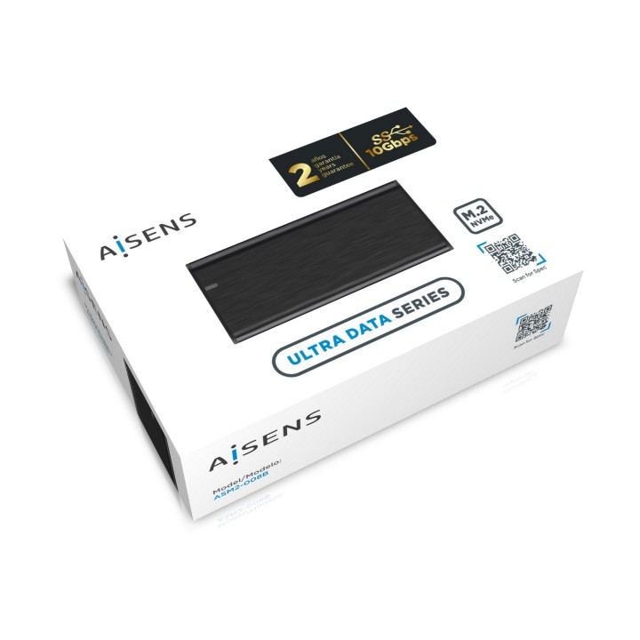 Caja AISENS SSD M.2 NVMe USB 3.1 Negra (ASM2-008B)